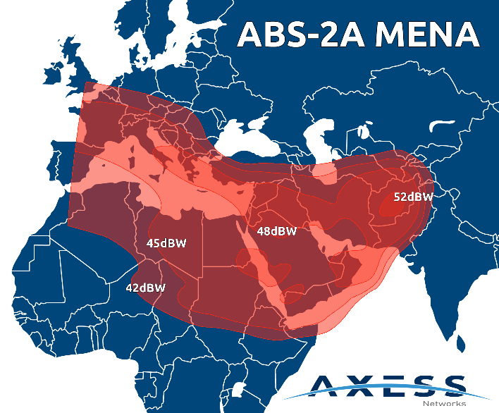 ABS-2A at 75° East – MENA Coverage